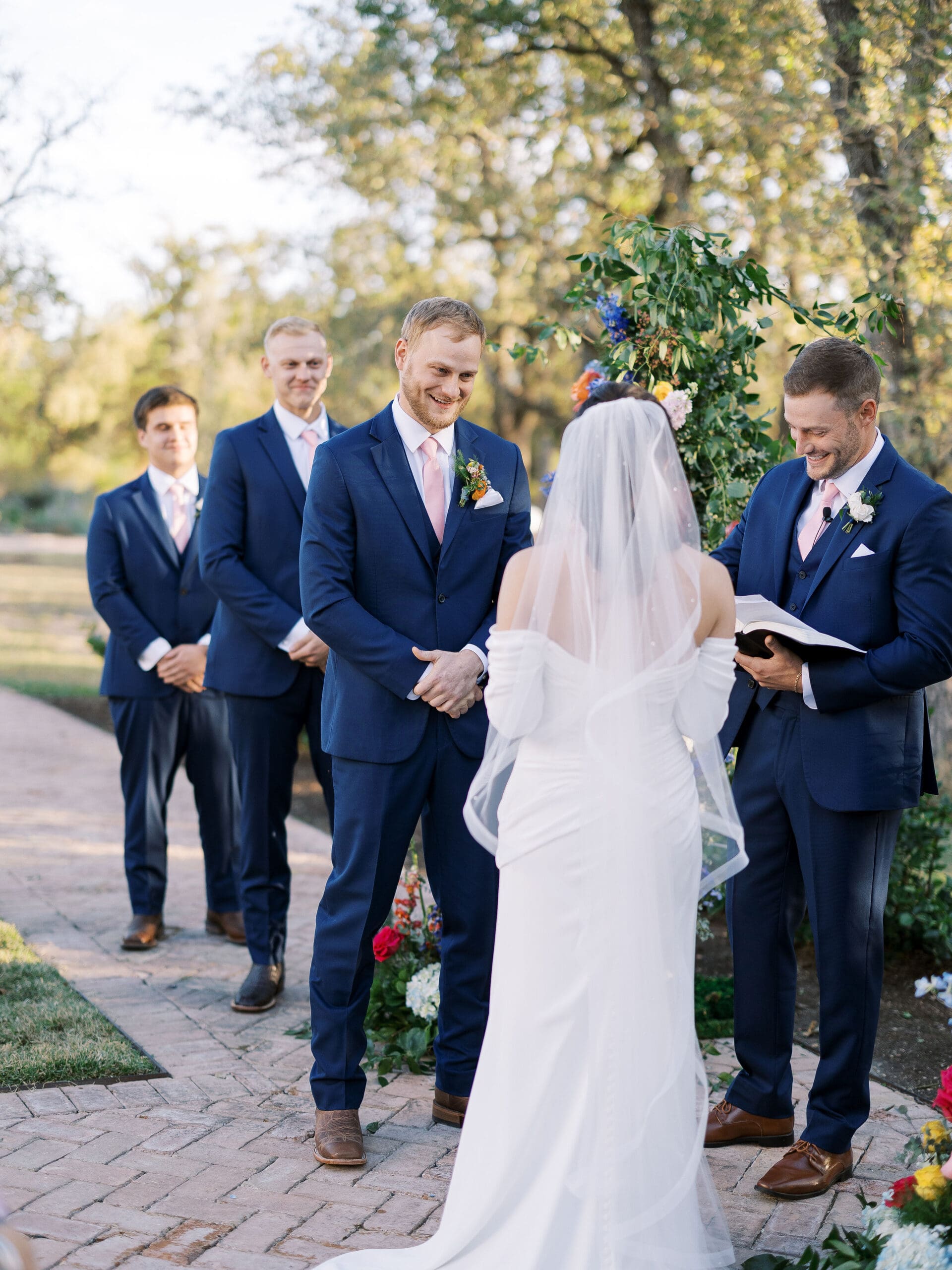 Emotional Austin wedding ceremony at The Grand Lady venue