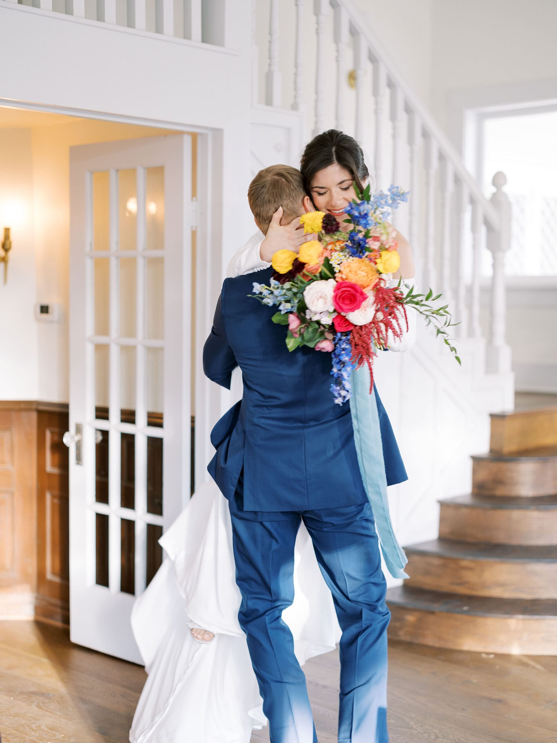 The Grand Lady Austin wedding with joyful bride and groom