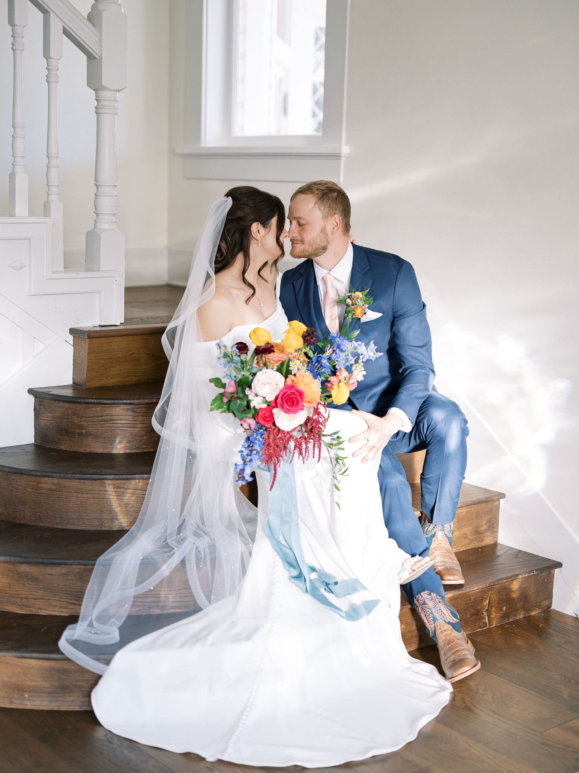 The Grand Lady Austin wedding with joyful bride and groom