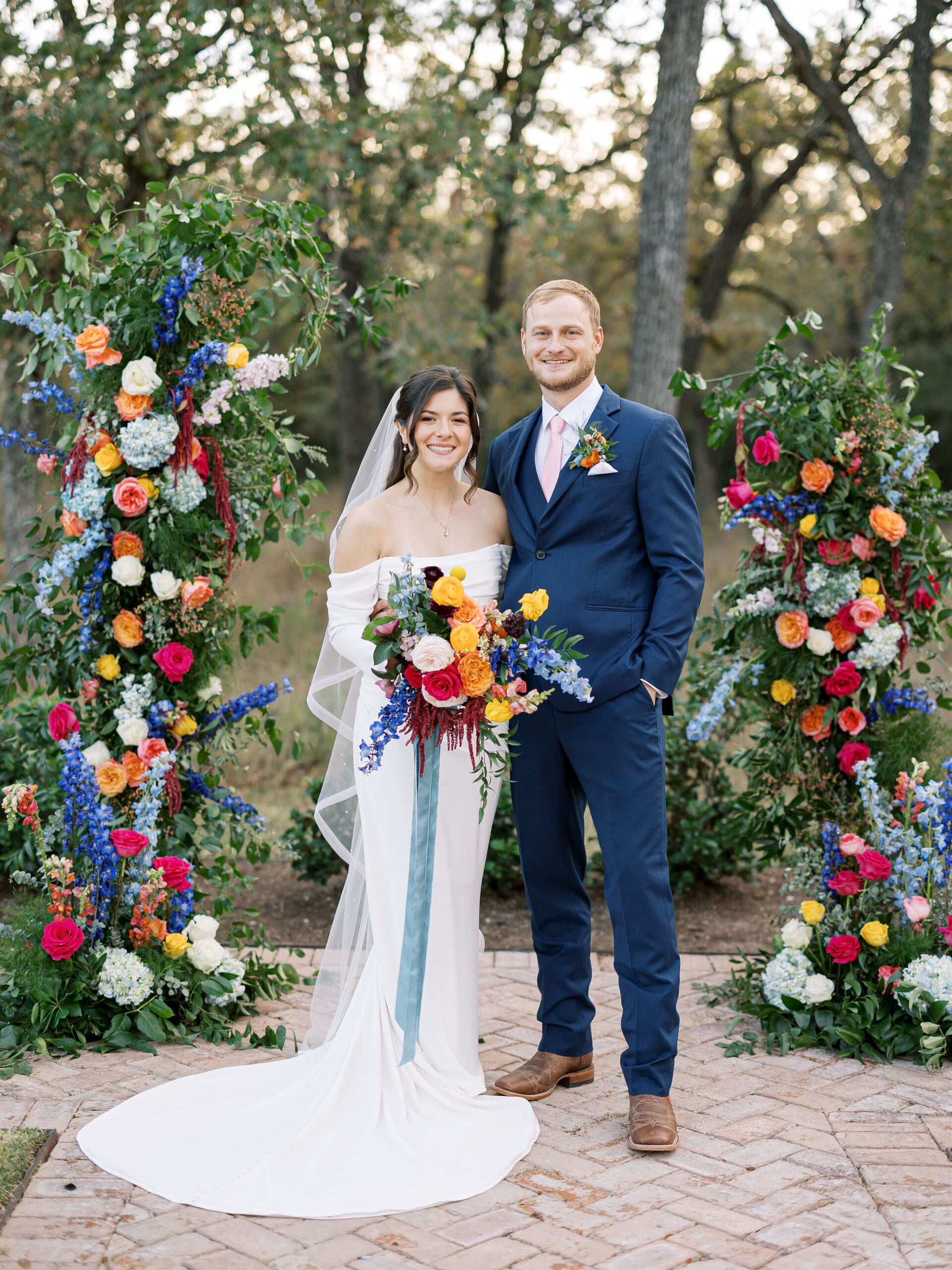 The Grand Lady Austin wedding with joyful bride and groom