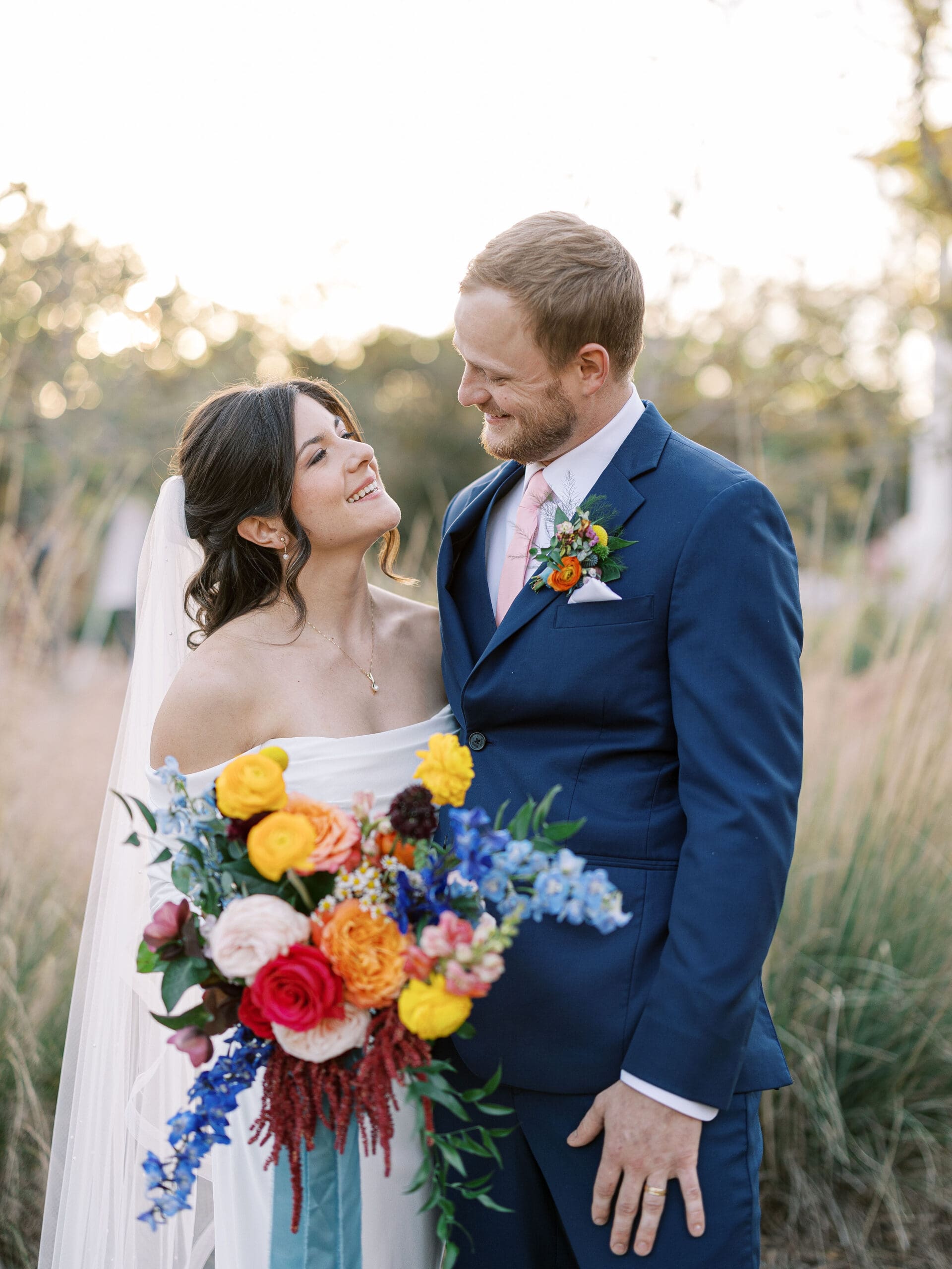 The Grand Lady wedding portraits of bride and groom in Austin