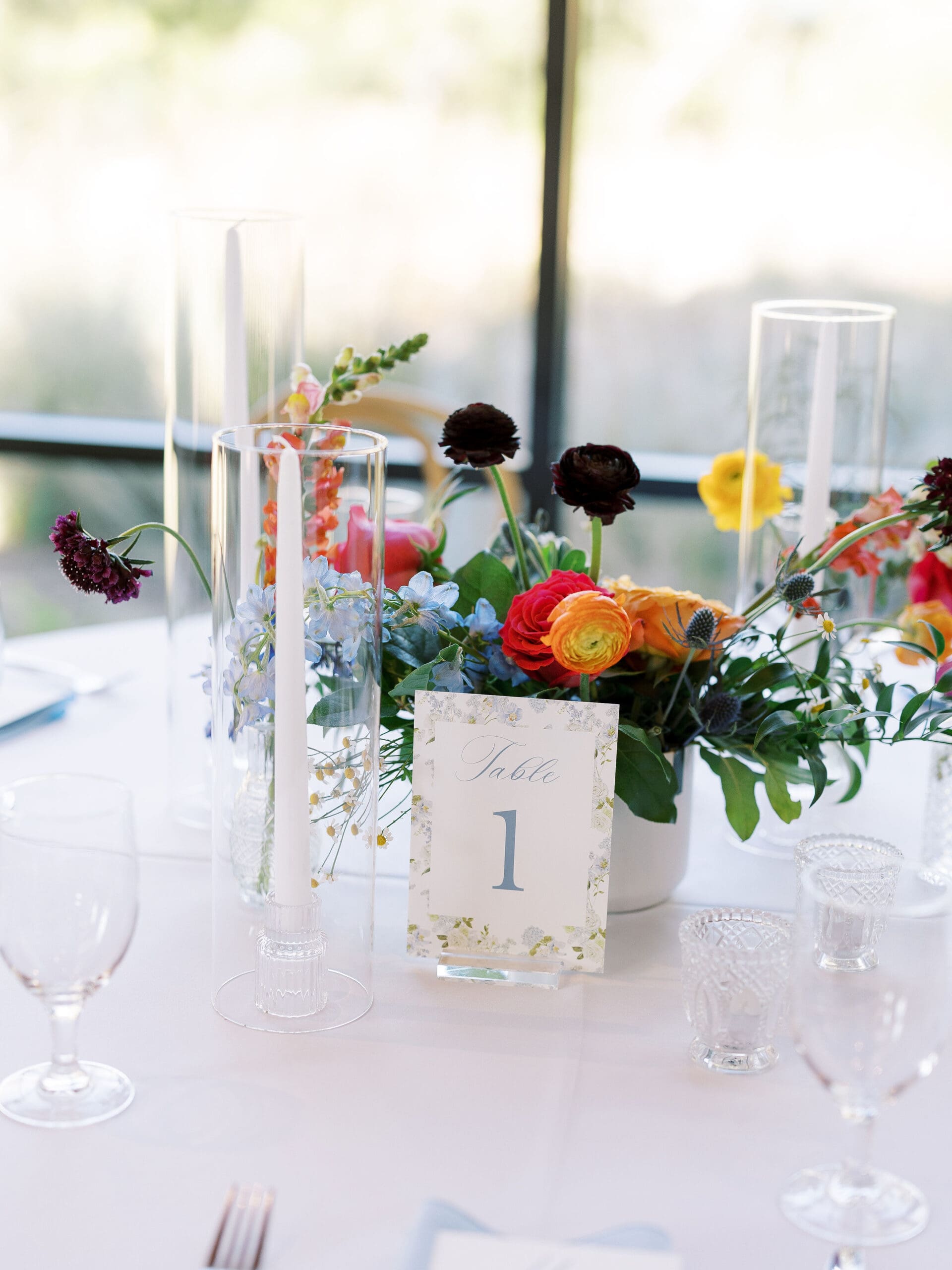 Elegant wedding reception details at The Grand Lady venue