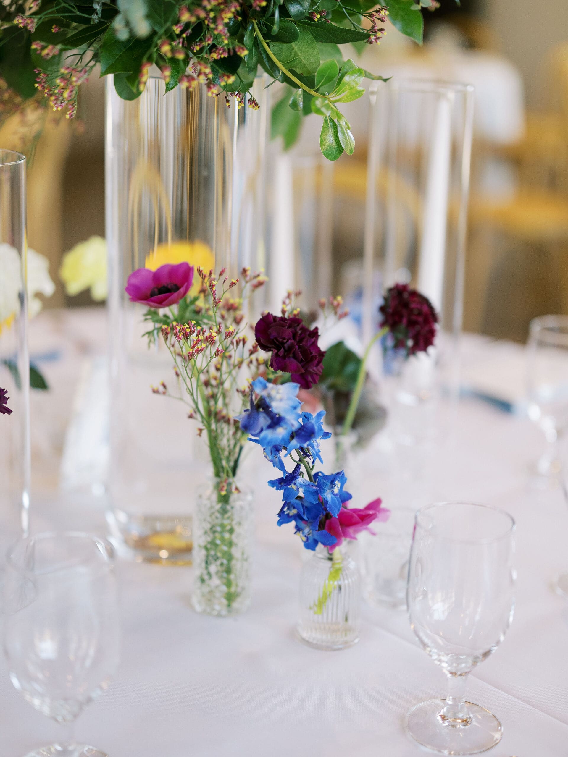 Elegant wedding reception details at The Grand Lady venue
