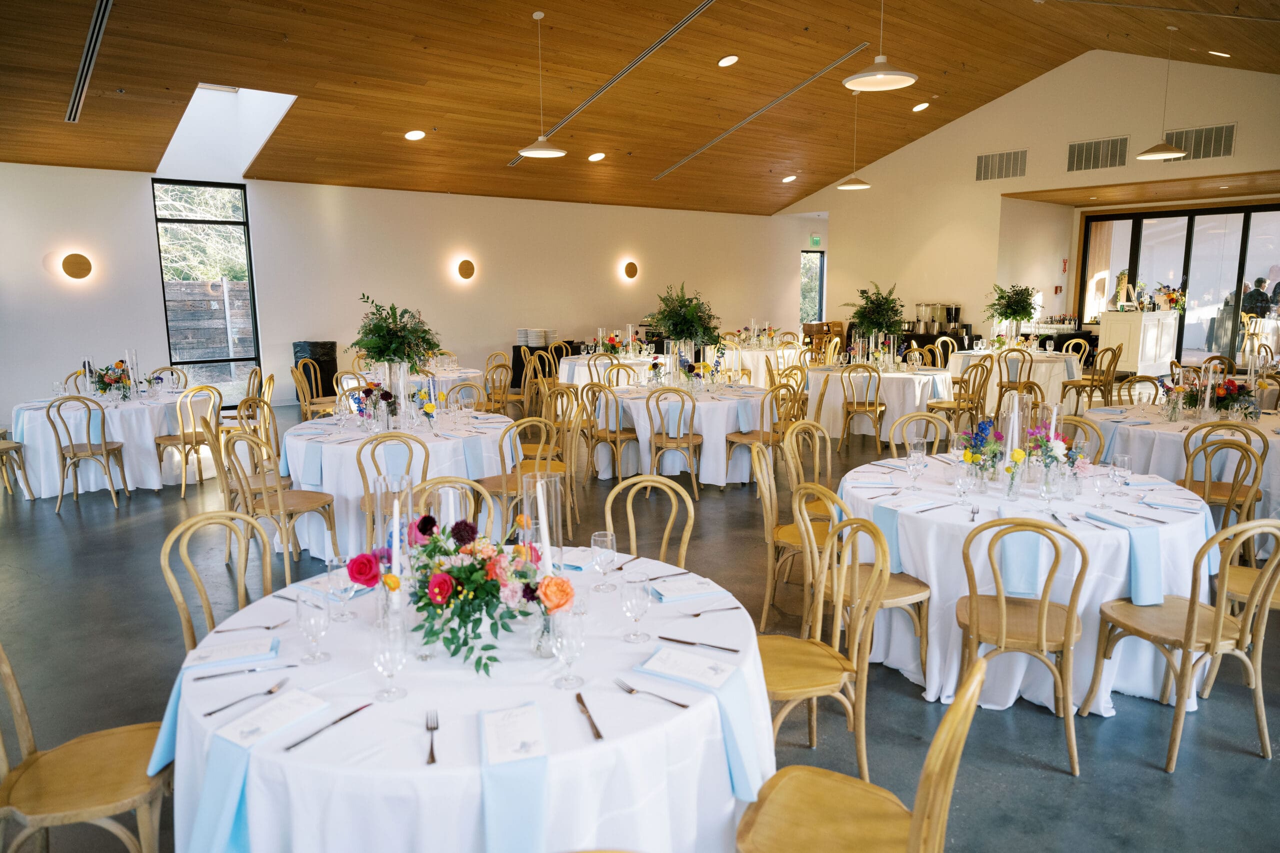 Elegant wedding reception details at The Grand Lady venue