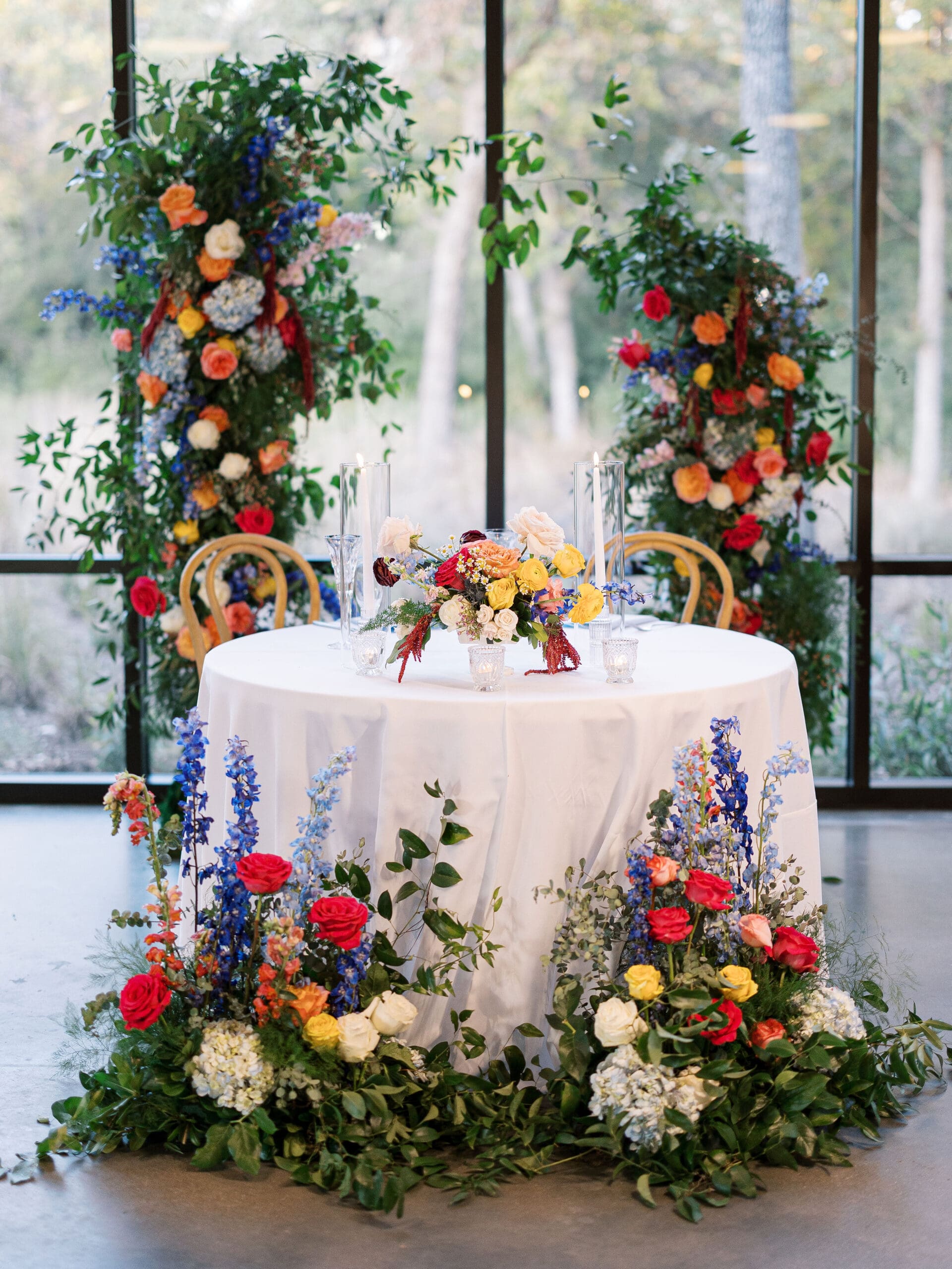 Elegant wedding reception details at The Grand Lady venue