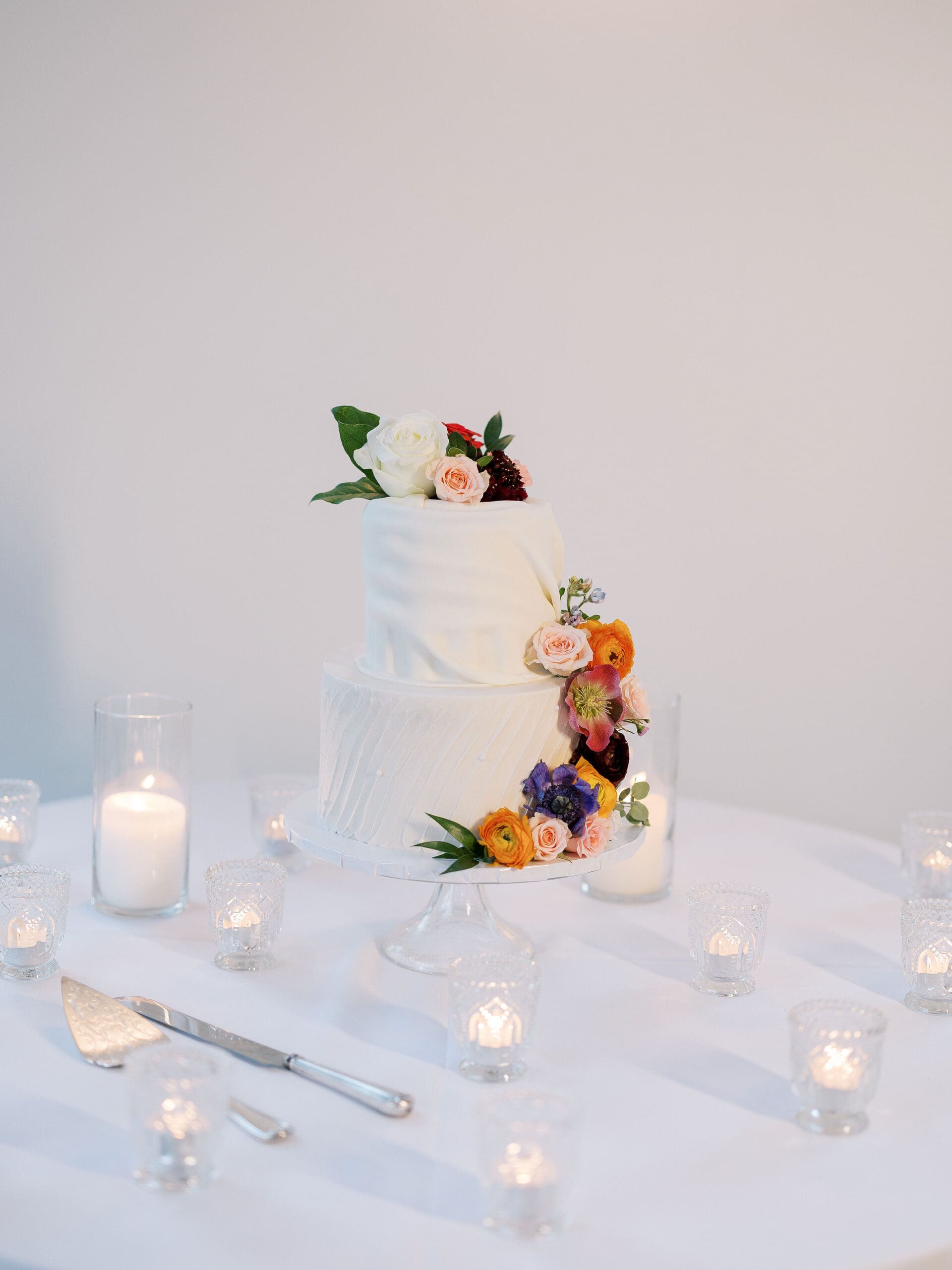 Elegant wedding reception details at The Grand Lady venue