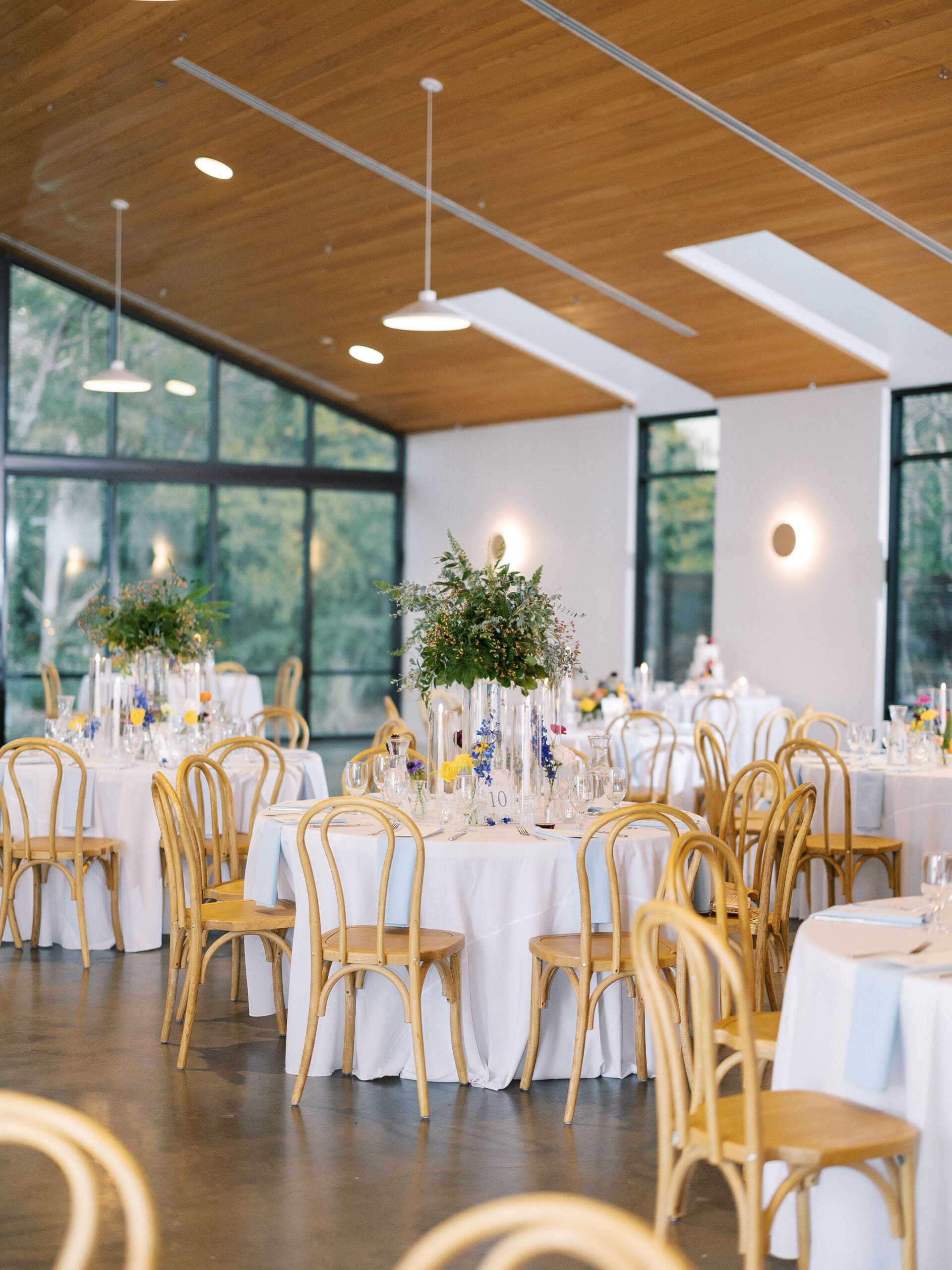 Elegant wedding reception details at The Grand Lady venue