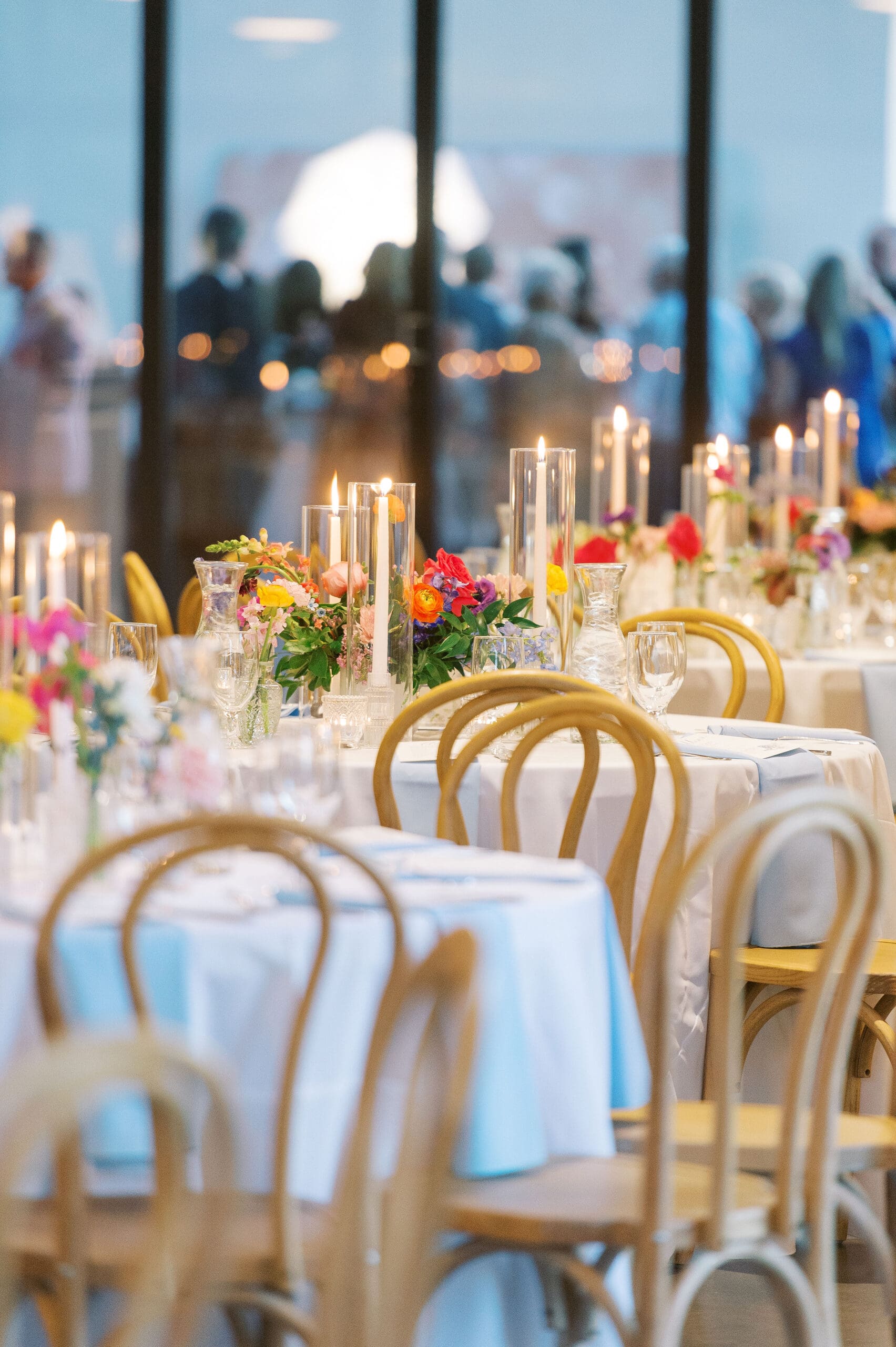 Elegant wedding reception details at The Grand Lady venue