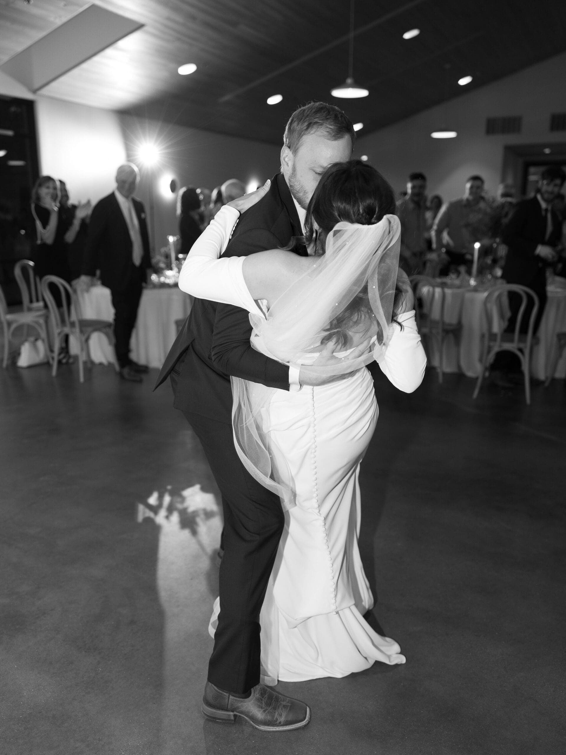 Wedding party celebrating at The Grand Lady venue in Austin