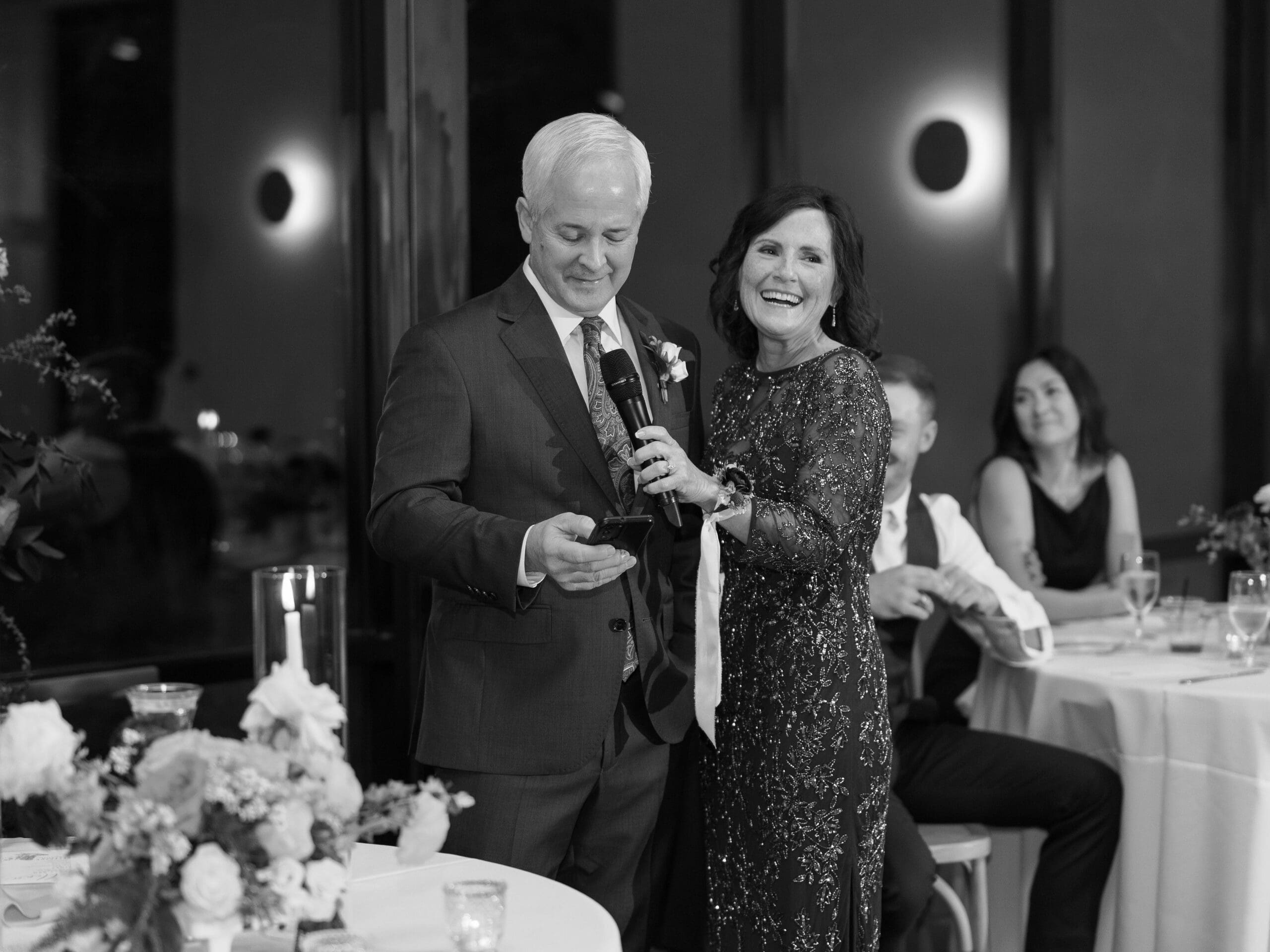 Wedding party celebrating at The Grand Lady venue in Austin