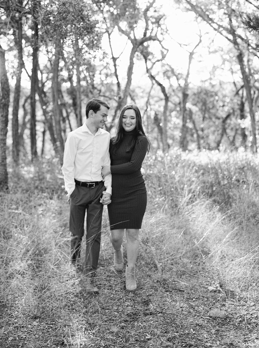 Wimberley engagement photos in golden Texas light